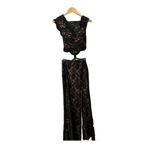 Black sequin prom gown size 1